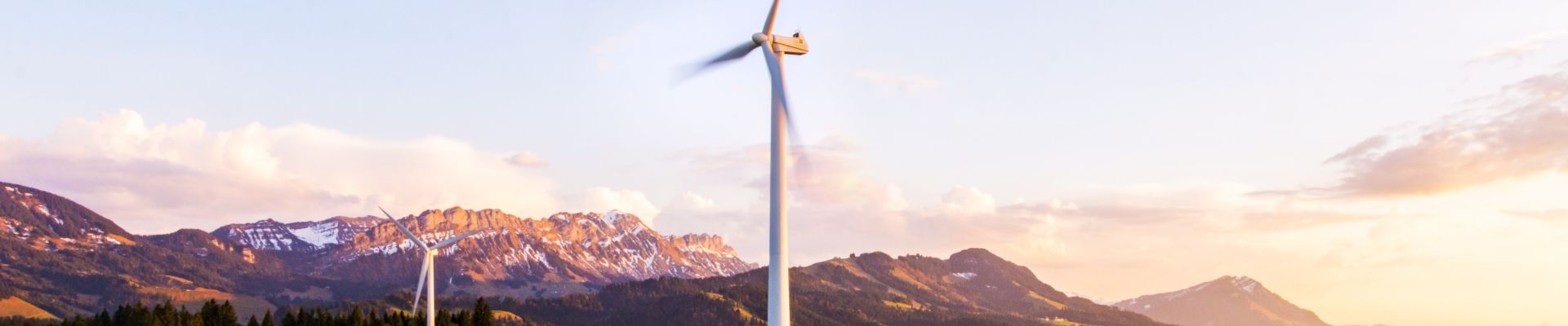 Wind farm in the mountains