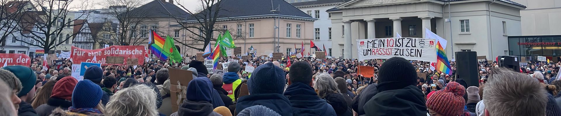 Manifestación contra la derecha