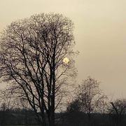 Milky hazy evening sky over Schleswig-Holstein on Monday, 22.02.2021